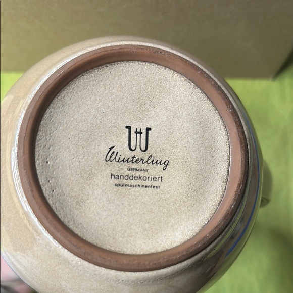 Vintage Winterling from Germany Red and Tan Ceramic Teapot with Pastoral Art - Picture 7 of 7